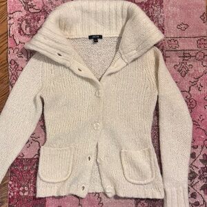 Jacob Y2K Cream Cardigan with Shawl Collar - size XS